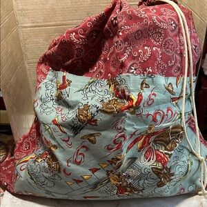 Cowboy Themed Drawstring Laundry Bag Custom Made